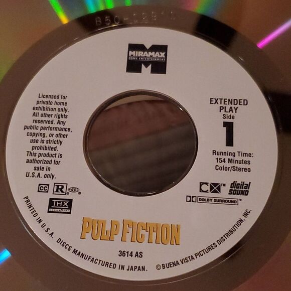 Pulp Fiction 1990's Laser Disc Movie 2 discs - Picture 4 of 4